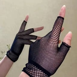 1 Pair Unisex Short Fishnet Gloves Fashion Girl Fingerless Mesh Glove Punk Rock Fancy Night Club Party Sexy Women Black Gloves