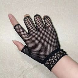 1 Pair Unisex Short Fishnet Gloves Fashion Girl Fingerless Mesh Glove Punk Rock Fancy Night Club Party Sexy Women Black Gloves