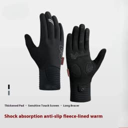 Autumn and Winter Cycling Gloves Men's and Women's Outdoor Sports Road Bikes with Fleece Warm Non-slip Cycling Gloves