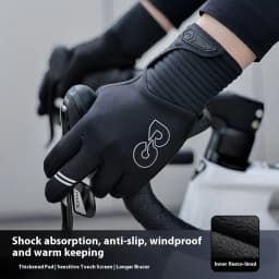 Autumn and Winter Cycling Gloves Men's and Women's Outdoor Sports Road Bikes with Fleece Warm Non-slip Cycling Gloves