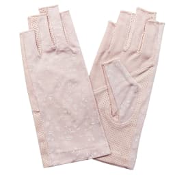 New Fashion Women's Cotton Dot Summer Fingerless Half Finger Anti-Skid Sun Protection Printing anti-UV Thin Short Driving Gloves