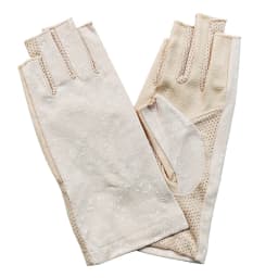 New Fashion Women's Cotton Dot Summer Fingerless Half Finger Anti-Skid Sun Protection Printing anti-UV Thin Short Driving Gloves