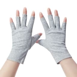 New Fashion Women's Cotton Dot Summer Fingerless Half Finger Anti-Skid Sun Protection Printing anti-UV Thin Short Driving Gloves