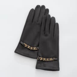 Female Suede Leather Chain Rhinestones Velvet Thick Touch Screen Driving Gloves Winter Outdoor Riding Full Finger Warm Mittens