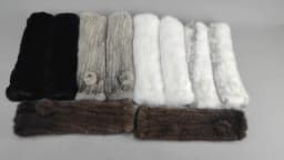 New Women 100% Real Genuine Knitted Mink Fur Mittens Winter Warm Lady Real Fur Fingerless Gloves Handmade Knit Mink Fur Mitten