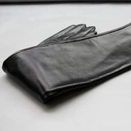 Women's Genuine Leather Gloves Black Long Sheepskin Glove Over Elbow 4050cm Ladies Mittens Winter Velvet Warm Fashion Arm Sleeve