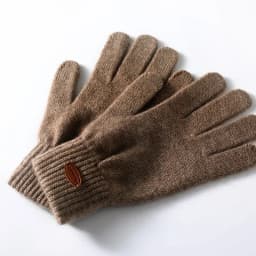 Women 100% Real Cashmere Knitted Thick Gloves Ribbed Cuff Fall Winter Touchscreen Finger Warm Wrist Length Classic Female Mitten