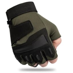 Gym Sport Breathable Fingerless Gloves Men Outdoor Tactical Techwear Style Anti-slip Bicycle Motorcycle Gloves Black Blue Red