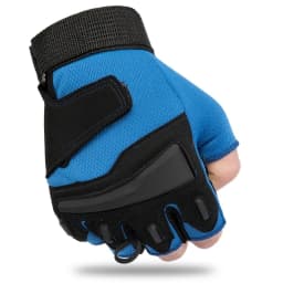 Gym Sport Breathable Fingerless Gloves Men Outdoor Tactical Techwear Style Anti-slip Bicycle Motorcycle Gloves Black Blue Red