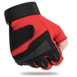 Gym Sport Breathable Fingerless Gloves Men Outdoor Tactical Techwear Style Anti-slip Bicycle Motorcycle Gloves Black Blue Red