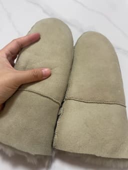 Men Women's Autumn Winter Thicken Warm Natural One Piece Wool Fur Leather Glove Winter Brand Wool Fur Mitten R2217