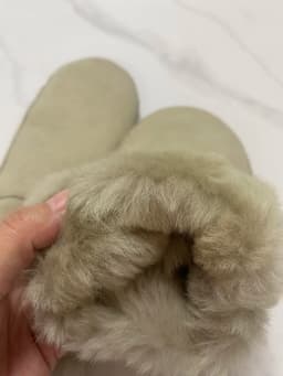 Men Women's Autumn Winter Thicken Warm Natural One Piece Wool Fur Leather Glove Winter Brand Wool Fur Mitten R2217