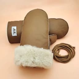 Men Women's Autumn Winter Thicken Warm Natural One Piece Wool Fur Leather Glove Winter Brand Wool Fur Mitten R2217