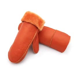 Men Women's Autumn Winter Thicken Warm Natural One Piece Wool Fur Leather Glove Winter Brand Wool Fur Mitten R2217
