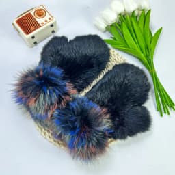 Luxury Women Natural Rabbit Fur Mittens Fox Fur Trimming Real Rabbit Fur Gloves Ladies Fur Elastic Hand Made Drop Shipping
