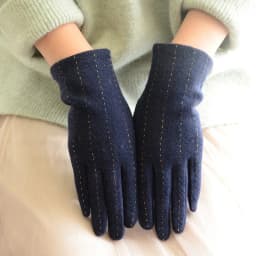 Fashion Elegant Female Wool Knit Embroidery Touch Screen Gloves Winter Women Warm Cashmere Full Finger Bow Dotted Gloves C21