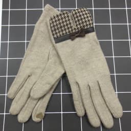 Fashion Elegant Female Wool Knit Embroidery Touch Screen Gloves Winter Women Warm Cashmere Full Finger Bow Dotted Gloves C21