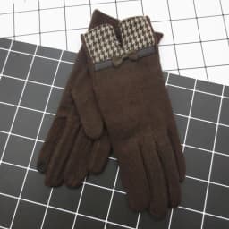 Fashion Elegant Female Wool Knit Embroidery Touch Screen Gloves Winter Women Warm Cashmere Full Finger Bow Dotted Gloves C21