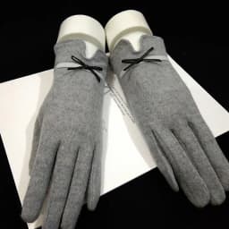 Fashion Elegant Female Wool Knit Embroidery Touch Screen Gloves Winter Women Warm Cashmere Full Finger Bow Dotted Gloves C21