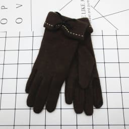 Fashion Elegant Female Wool Knit Embroidery Touch Screen Gloves Winter Women Warm Cashmere Full Finger Bow Dotted Gloves C21