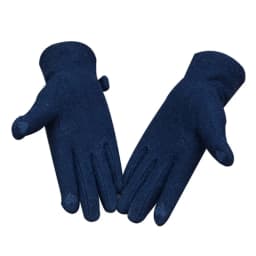 Fashion Elegant Female Wool Knit Embroidery Touch Screen Gloves Winter Women Warm Cashmere Full Finger Bow Dotted Gloves C21
