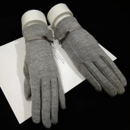 Fashion Elegant Female Wool Knit Embroidery Touch Screen Gloves Winter Women Warm Cashmere Full Finger Bow Dotted Gloves C21