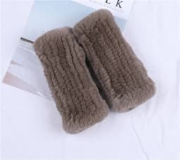 Fashion Real Rex Rabbit Fur Women's Winter Gloves Genuine Fur Mittens Girl Fingerless Gloves Wrist Warmer Elastic Fluffy