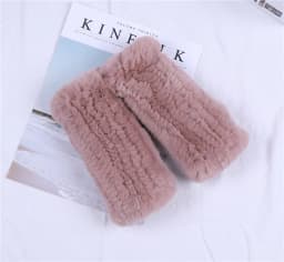 Fashion Real Rex Rabbit Fur Women's Winter Gloves Genuine Fur Mittens Girl Fingerless Gloves Wrist Warmer Elastic Fluffy