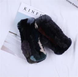 Fashion Real Rex Rabbit Fur Women's Winter Gloves Genuine Fur Mittens Girl Fingerless Gloves Wrist Warmer Elastic Fluffy