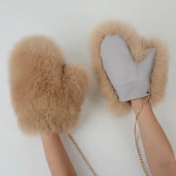2026 New Brand Winter Women Natural Real Fox Fur Gloves Warm 100% Genuine Fox Fur Mittens Girl Fashion Luxur Real Fox Fur Glove