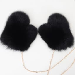 2026 New Brand Winter Women Natural Real Fox Fur Gloves Warm 100% Genuine Fox Fur Mittens Girl Fashion Luxur Real Fox Fur Glove