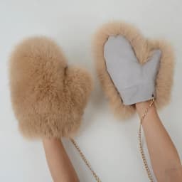 2026 New Brand Winter Women Natural Real Fox Fur Gloves Warm 100% Genuine Fox Fur Mittens Girl Fashion Luxur Real Fox Fur Glove