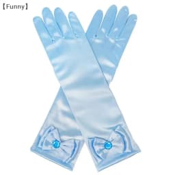 Girl Snow White Gloves Dress Up Party Supplies Children Princess Cosplay Costume For Elsa Anna Belle Gloves Pink Purplle Yellow