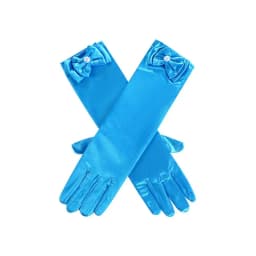 Girl Snow White Gloves Dress Up Party Supplies Children Princess Cosplay Costume For Elsa Anna Belle Gloves Pink Purplle Yellow