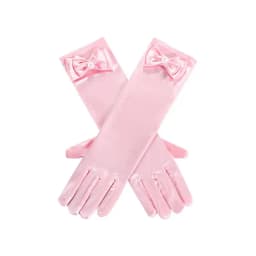 Girl Snow White Gloves Dress Up Party Supplies Children Princess Cosplay Costume For Elsa Anna Belle Gloves Pink Purplle Yellow