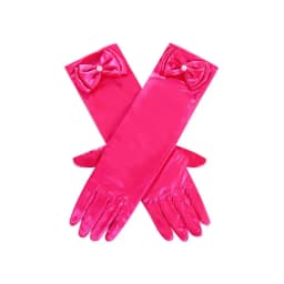 Girl Snow White Gloves Dress Up Party Supplies Children Princess Cosplay Costume For Elsa Anna Belle Gloves Pink Purplle Yellow