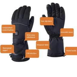 Heated Winter Gloves Thermal for Men And Women with Battery Case Motorcycle Skiing Warm Water-Resistant Cycling Heating Gloves