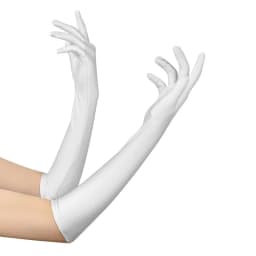 53CM Women Spandex Long Gloves Multicolor Navy Blue Solid Stage Performance Masquerade Party Cosplay Opera Breathable