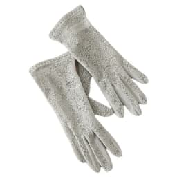 Women Mulberry Silk Sunscreen Touch Screen Sun Glove UV Protection Summer Thin Breathable Driving Flower Lace Sleep Mitten