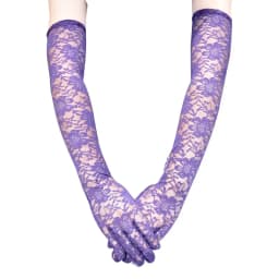 49CM Long Women Sexy Lace Chrysanthemum Gloves Thin Transparent Stage Performance Opera Dance Party Evening Dress Accessories
