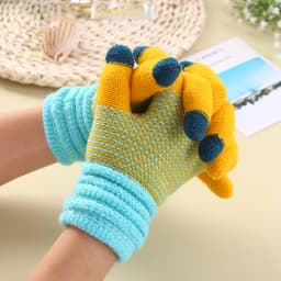 Autumn and Winter Women's Knitted Winter Gloves Cashmere Knitted Women's Warm Thick Gloves Touch Screen Ski Gloves