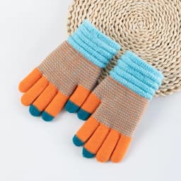 Autumn and Winter Women's Knitted Winter Gloves Cashmere Knitted Women's Warm Thick Gloves Touch Screen Ski Gloves