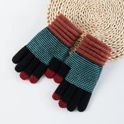 Autumn and Winter Women's Knitted Winter Gloves Cashmere Knitted Women's Warm Thick Gloves Touch Screen Ski Gloves