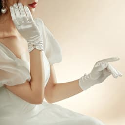 Bridal Gloves 1 Pair Wedding Dress Satin Short Style Elegant Black Retro White Red Wedding Silk Gloves