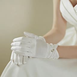 Bridal Gloves 1 Pair Wedding Dress Satin Short Style Elegant Black Retro White Red Wedding Silk Gloves