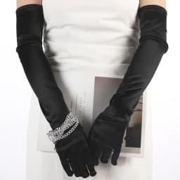 Women Long Satin Soft Multicolor Ceremonial Gloves Drive Ride Dance Performance Sunscreen Cosplay Elasticity Costume Accessories