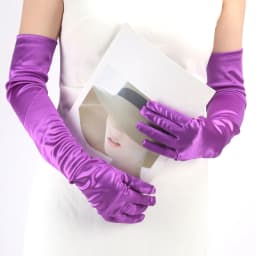 Women Long Satin Soft Multicolor Ceremonial Gloves Drive Ride Dance Performance Sunscreen Cosplay Elasticity Costume Accessories