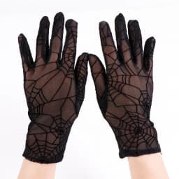 Women Summer Sexy Black Lace Gloves Mesh Hollow Breathable Sunscreen Short Paragraph Female High Elasticity Transparent Gloves