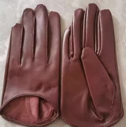 Women's Natural Leather Gloves Female Genuine Suede Leather Brief Dancing Motorcycle Driving Gloves R751