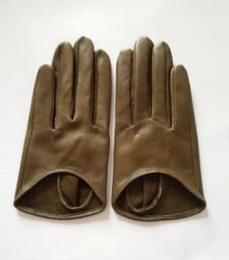 Women's Natural Leather Gloves Female Genuine Suede Leather Brief Dancing Motorcycle Driving Gloves R751